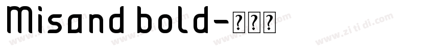 Misand bold字体转换